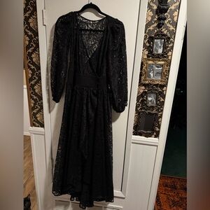 Elegant Black Lace Dress